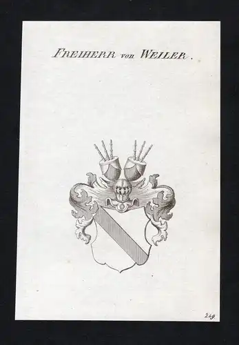 Freiherr von Weiler - Weiler Wappen Adel coat of arms heraldry Heraldik