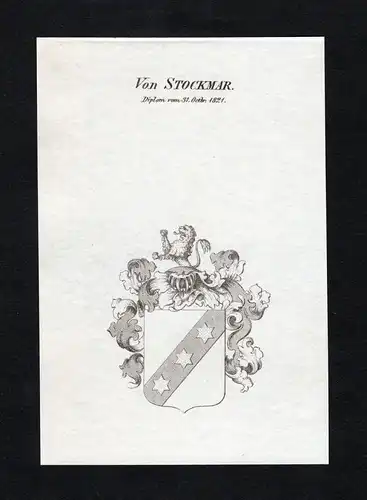 Von Stockmar - Stockmar Wappen Adel coat of arms heraldry Heraldik