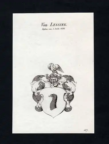Von Lessing - Lessing Wappen Adel coat of arms heraldry Heraldik