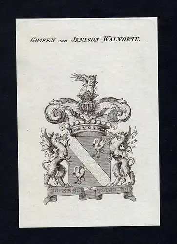 Grafen von Jenison-Walworth - Jenison-Walworth Wappen Adel coat of arms heraldry Heraldik