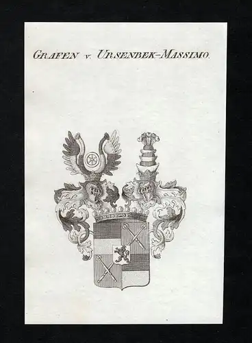Grafen v. Ursenbek-Massimo - Ursenbek-Massimo Wappen Adel coat of arms heraldry Heraldik