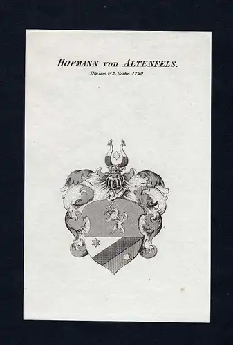 Hofmann von Altenfels - Hofmann Altenfels Wappen Adel coat of arms heraldry Heraldik