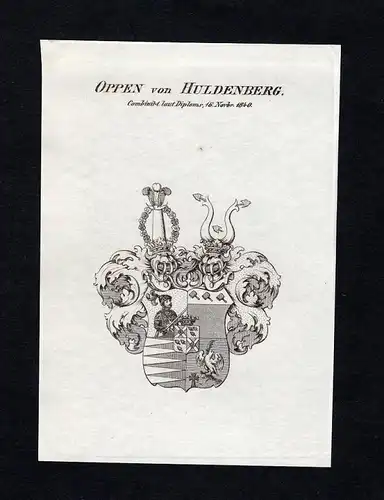 Oppen von Huldenberg - Huldenberg Wappen Adel coat of arms heraldry Heraldik