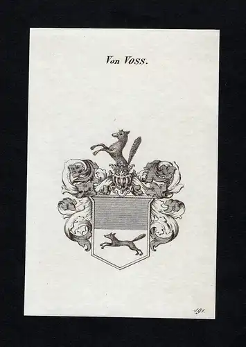 Von Voss - Voss Wappen Adel coat of arms heraldry Heraldik