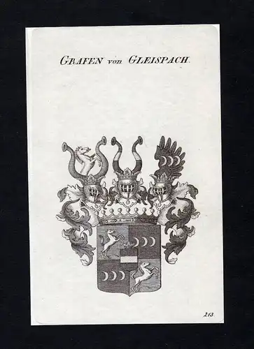 Grafen von Gleispach - Gleispach Wappen Adel coat of arms heraldry Heraldik