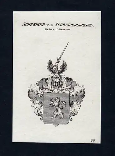 Schreiber von Schreibershoffen - Schreibershoffen Wappen Adel coat of arms heraldry Heraldik