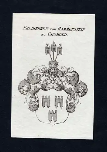 Freiherren von Hammerstein zu Gesmold - Hammerstein Gesmold Wappen Adel coat of arms heraldry Heraldik