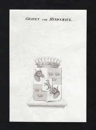 Grafen von Rindsmaul - Rindsmaul Wappen Adel coat of arms heraldry Heraldik