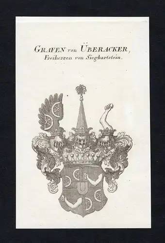 Grafen von Überacker, Freiherren von Sieghartstein - Überacker Sieghartstein Wappen Adel coat of arms herald