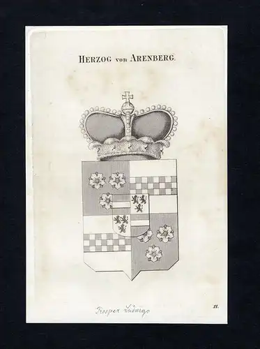 Herzog von Arenberg - Arenberg Wappen Adel coat of arms heraldry Heraldik