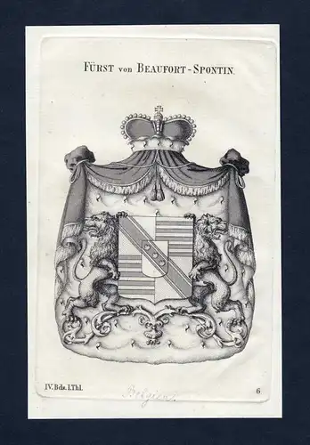 Fürst von Beaufort-Spontin - Beaufort-Spontin Wappen Adel coat of arms heraldry Heraldik