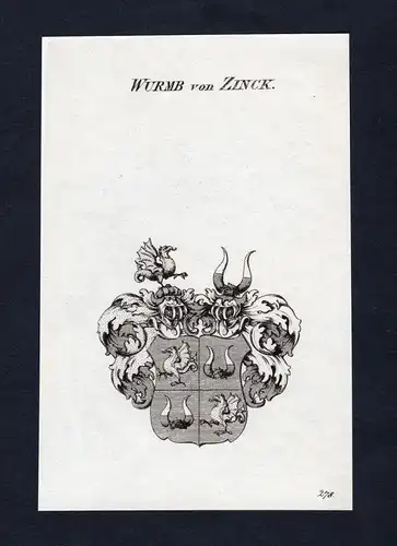 Wurmb von Zinck - Zinck Wappen Adel coat of arms heraldry Heraldik