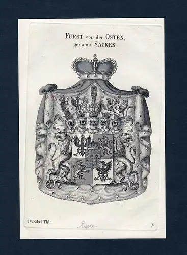 Fürst von der Osten, genannt Sacken - Osten Sacken Wappen Adel coat of arms heraldry Heraldik