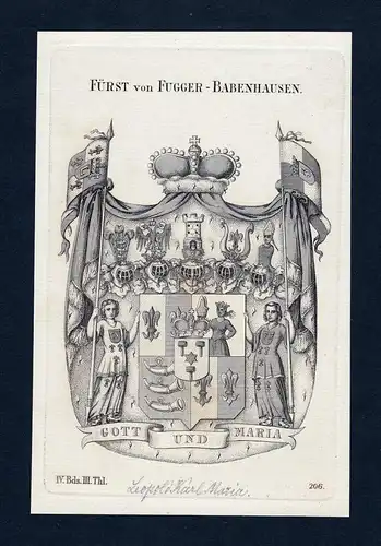 Fürst von Fugger-Babenhausen - Fugger-Babenhausen Wappen Adel coat of arms heraldry Heraldik