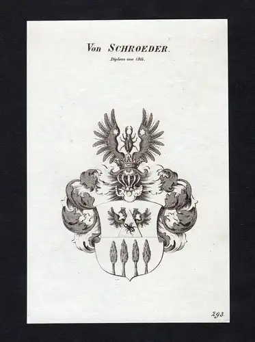Von Schroeder - Schroeder Wappen Adel coat of arms heraldry Heraldik