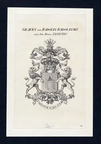 Grafen von Radolin-Radolonsky aus dem Hause Leszczyc - Radolin Wappen Adel coat of arms heraldry Heraldik