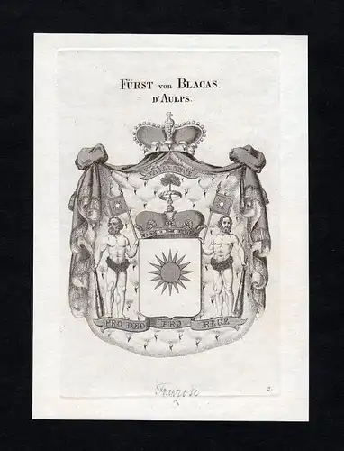 Fürst von Blacas. D'Aulps - Blacas Wappen Adel coat of arms heraldry Heraldik