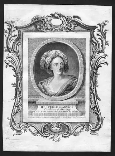 Hortense Mancini - Hortensia Mancini Ortensia Mazarinettes Portrait Kupferstich