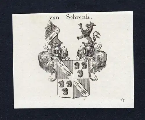 Von Schrenk - Schrenk Wappen Adel coat of arms heraldry Heraldik