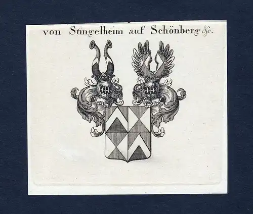 Von Stingelheim auf Schönberg - Stingelheim Schönberg Wappen Adel coat of arms heraldry Heraldik