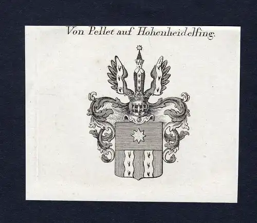 Von Pellet auf Hohenheidelfing - Pellet Hohenheidelfing Wappen Adel coat of arms heraldry Heraldik