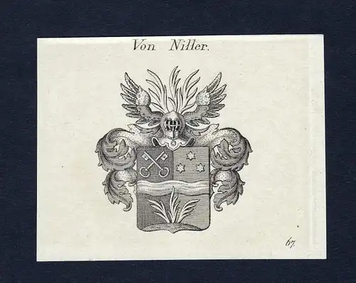 Von Niller - Niller Wappen Adel coat of arms Kupferstich  heraldry Heraldik