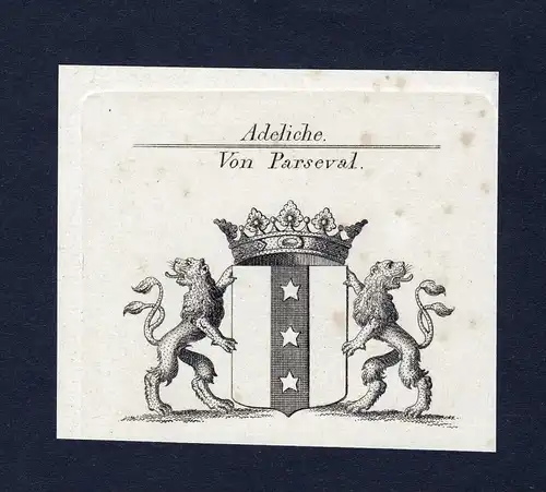 Von Parseval - Parseval Wappen Adel coat of arms Kupferstich  heraldry Heraldik