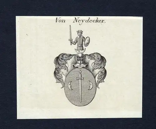 Von Neydecker - Neydecker Wappen Adel coat of arms Kupferstich  heraldry Heraldik