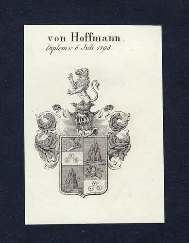 Von Hoffmann - Hoffmann Wappen Adel coat of arms heraldry Heraldik