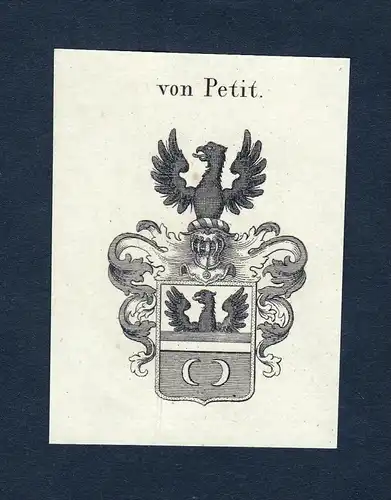 Von Petit - Petit Wappen Adel coat of arms heraldry Heraldik