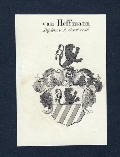 Von Hoffmann - Hoffmann Wappen Adel coat of arms heraldry Heraldik