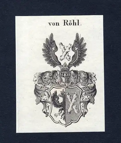 Von Röhl - Röhl Roehl Wappen Adel coat of arms Kupferstich  heraldry Heraldik