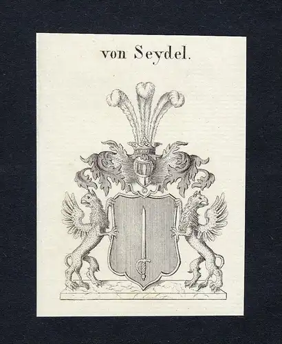 Von Seydel - Seydel Wappen Adel coat of arms Kupferstich  heraldry Heraldik