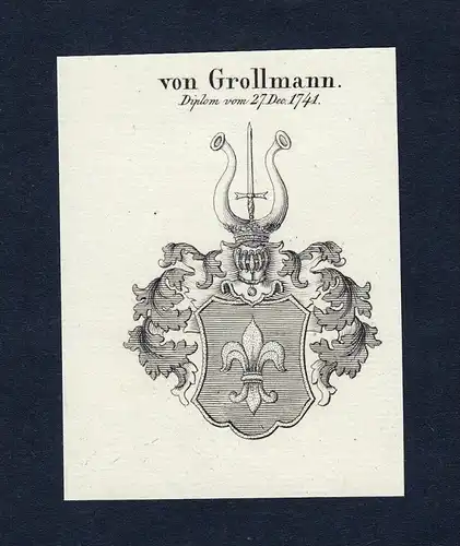 Von Grollmann - Grollmann Wappen Adel coat of arms heraldry Heraldik