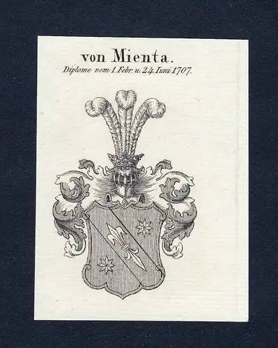 Von Mienta - Mienta Wappen Adel coat of arms heraldry Heraldik