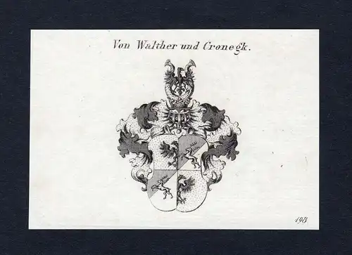 Von Walther und Cronegk - Walther Cronegk Wappen Adel coat of arms heraldry Heraldik