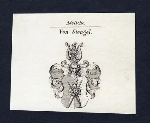 Von Stengel - Stengel Wappen Adel coat of arms Kupferstich  heraldry Heraldik