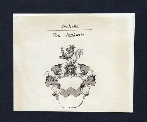 Von Jankwitz - Jankwitz Wappen Adel coat of arms Kupferstich  heraldry Heraldik