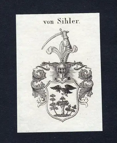 Von Sihler - Sihler Wappen Adel coat of arms Kupferstich  heraldry Heraldik