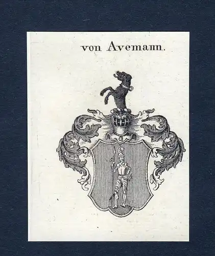 Von Avemann - Avemann Wappen Adel coat of arms Kupferstich  heraldry Heraldik