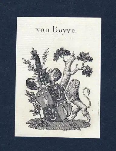 Von Boyve - Boyve Wappen Adel coat of arms Kupferstich  heraldry Heraldik