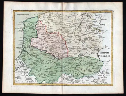 Artois Picardie - Artois Picardie France gravure carte Karte map Kupferstich