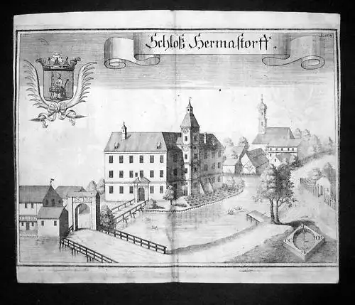 1720 - Hörmannsdorf b. Moosberg Landshut Kupfer Wening