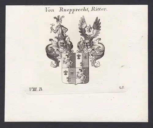 Von Ruepprecht, Ritter - Rüpprecht Rupprecht Wappen Adel coat of arms heraldry Heraldik Kupferstich antique pr
