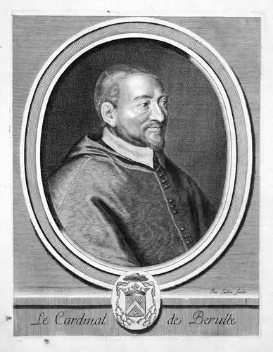 Le Cardinal de Berulle - Pierre de Bérulle Theologe theologian Kardinal cardinal Portrait Kupferstich engravin