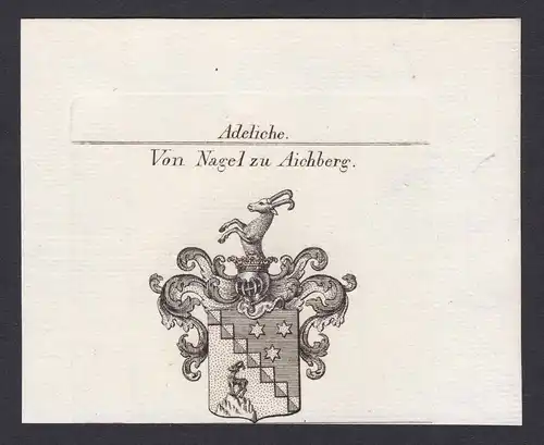 Von Nagel zu Aichberg - Nagel zu Aichberg Wappen Adel coat of arms heraldry Heraldik Kupferstich antique print