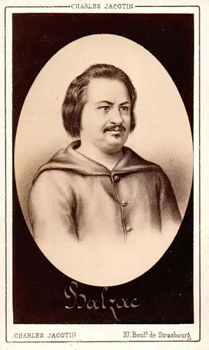 Honore de Balzac (1799-1850) - Schriftsteller writer ecrivain Portrait CDV Foto Photo vintage