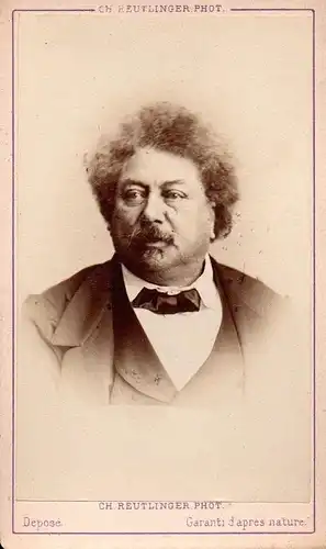 Alexandre Dumas pere (1802-1870) - Schriftsteller writer ecrivain Portrait CDV Foto Photo vintage