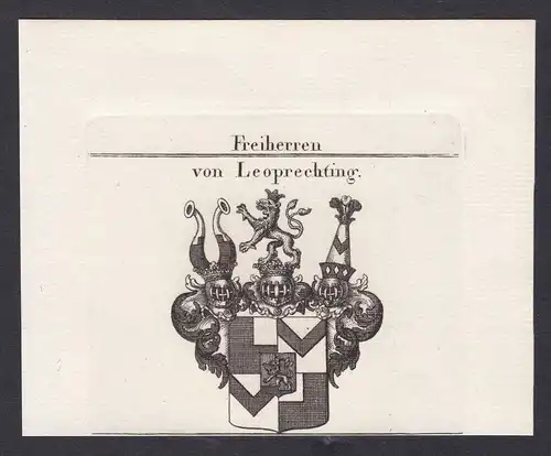 Freiherren von Leoprechting - Leoprechting Leuprechting Bayern Wappen Adel coat of arms heraldry Heraldik Kupf