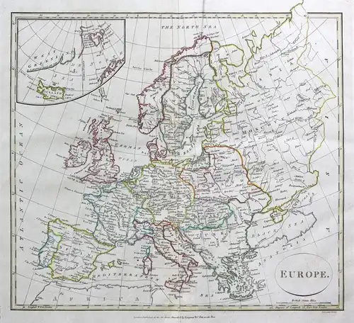 Europe - Europa Europe Spanien Spain Frankreich France Österreich Austria Polen Poland Karte map Kupferstich